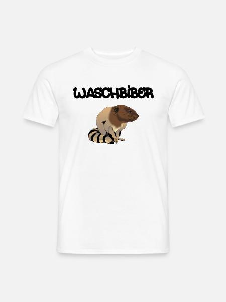Der Waschbiber Fabelwesen Shirt motiv - Männer T-Shirt - Weiß