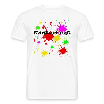 Kunterbunte Farbkleckse,malerei - Männer T-Shirt - Weiß - Vorne - AI Model Male 178 dark (178cm)