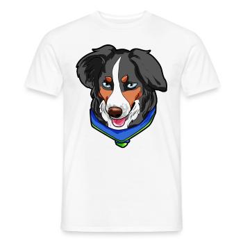 Miniature American Shepherd Dog Gift - Men's T-Shirt - white - Front - AI Model Male 178 dark (178cm)