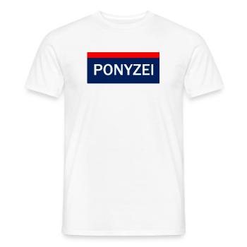 PONYZEI POLIZEI ÖSTERREICH WIEN OIDA GRAZ LINZ - Männer T-Shirt - Weiß - Vorne - AI Model Male 178 dark (178cm)