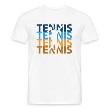 Tennisspieler - Männer T-Shirt - Weiß - Vorne - AI Model Male 178 dark (178cm)