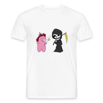 Mort Licorne doux Emo gothique gothique sombre fille - T-shirt homme - blanc - Devant - AI Model Male 178 dark (178cm)