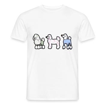 Poodles Caniche chien chien chiot cadeau chiens - T-shirt homme - blanc - Devant - AI Model Male 178 dark (178cm)