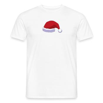 chapeau de père Noël - T-shirt homme - blanc - Devant - AI Model Male 178 dark (178cm)