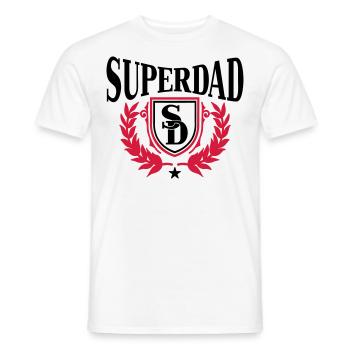 superdad - T-shirt homme - blanc - Devant - AI Model Male 178 dark (178cm)
