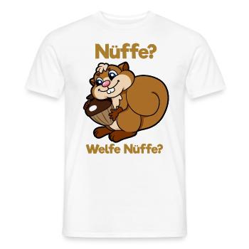 Squirrel Nuts Hazelnut Nut Welfe Nüffe - Men's T-Shirt - white - Front - AI Model Male 178 dark (178cm)