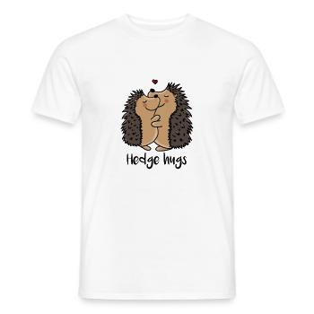 hedge hugs Igel Umarmung romantisch Cartoon Comic - Männer T-Shirt - Weiß - Vorne - AI Model Male 178 dark (178cm)
