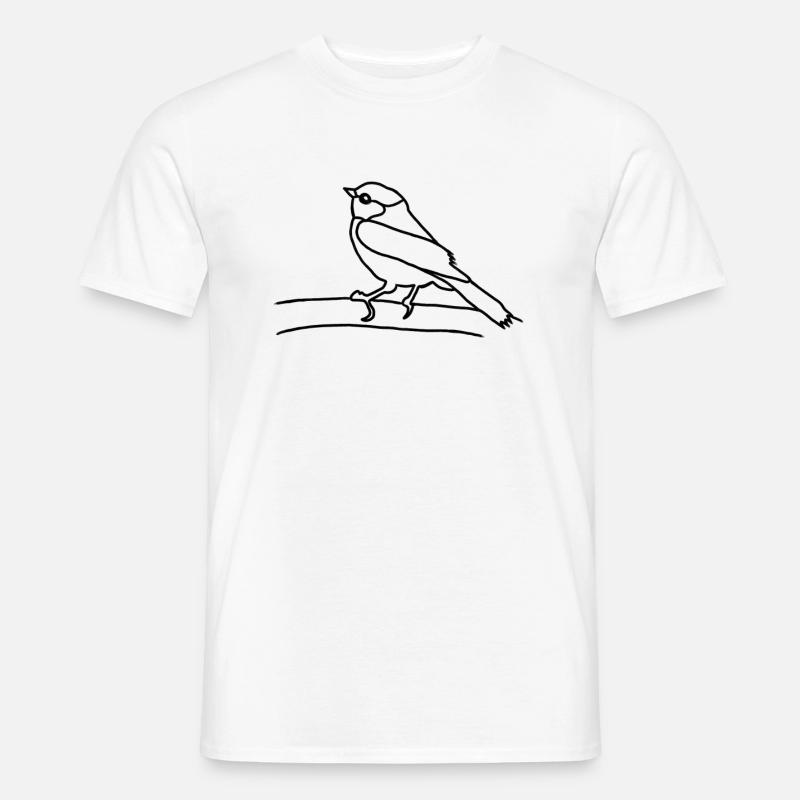 Der Vogel - Männer T-Shirt - Weiß