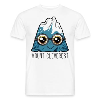 Mount Cleverest Everest Clever Schlau Intelligent - T-shirt homme - blanc - Devant - AI Model Male 178 dark (178cm)