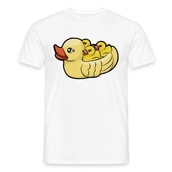 Bain Canard Baignoire Baignoire Canard Plastique Canard - T-shirt homme - blanc - Devant - AI Model Male 178 dark (178cm)