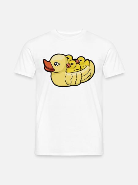 Badeente Baden Badewanne Ente Plastik Entchen - Mænd T-shirt - hvid
