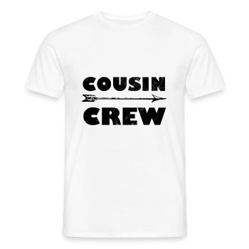 Cousin Crew Fléchette Réunion de famille Au revoir - T-shirt homme - blanc - Devant - AI Model Male 178 dark (178cm)