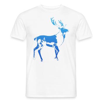Hirsch - Männer T-Shirt - Weiß - Vorne - AI Model Male 178 dark (178cm)