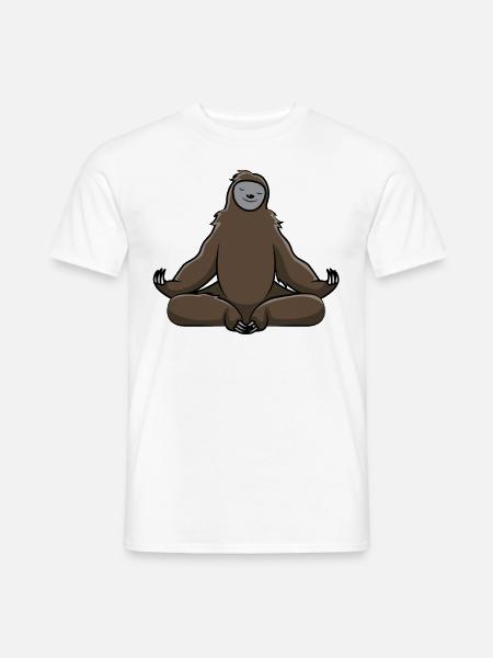 Faultier Entspannen Faul Süßes Tierliebe Geschenk - Männer T-Shirt - Weiß