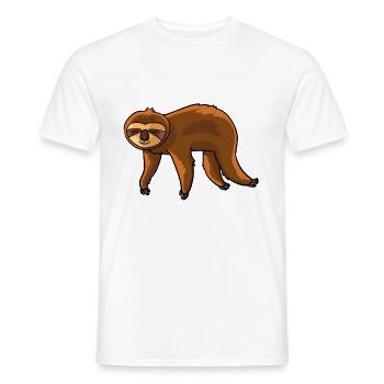 Sloth Relax Lazy Sweet Animal Love Gift - Men's T-Shirt - white - Front - AI Model Male 178 dark (178cm)