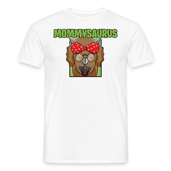 Dinosaur Dino T-Rex Mom Mother Mom Gift - Men's T-Shirt - white - Front - AI Model Male 178 dark (178cm)
