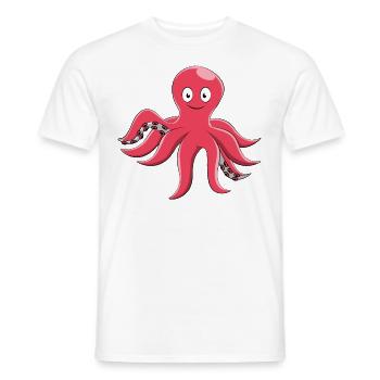 Octopus poulpe poulpe poisson cadeau - T-shirt homme - blanc - Devant - AI Model Male 178 dark (178cm)
