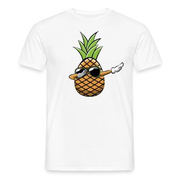 Dabbing Ananas Dab Sonnenbrille Hawaii Geschenk - Männer T-Shirt - Weiß - Vorne - AI Model Male 178 dark (178cm)
