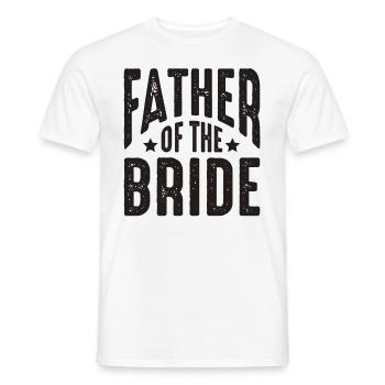 Father of the bride wedding wedding party - Men's T-Shirt - white - Front - AI Model Male 178 dark (178cm)