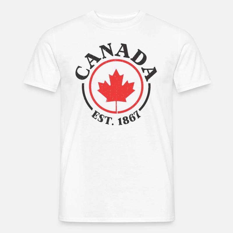 Kanada Ahornblatt Canada 1867 Geschenkidee - Männer T-Shirt - Weiß
