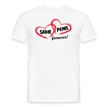 Same penis Forever forever the same penis - Men's T-Shirt - white - Front - AI Model Male 178 dark (178cm)