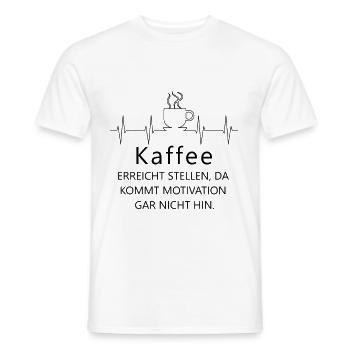 Kaffee erreicht Stellen - Männer T-Shirt - Weiß - Vorne - AI Model Male 178 dark (178cm)