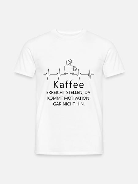 Kaffee erreicht Stellen - Männer T-Shirt - Weiß