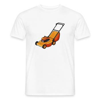Lawn Mowing Lawn Mower Garden Gardener Lawn Tractor - Men's T-Shirt - white - Front - AI Model Male 178 dark (178cm)
