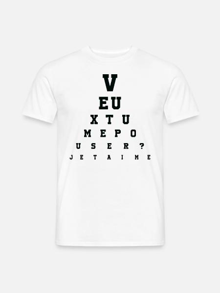 Willst du mich Heiraten Heiratsantrag französisch - Männer T-Shirt - Weiß