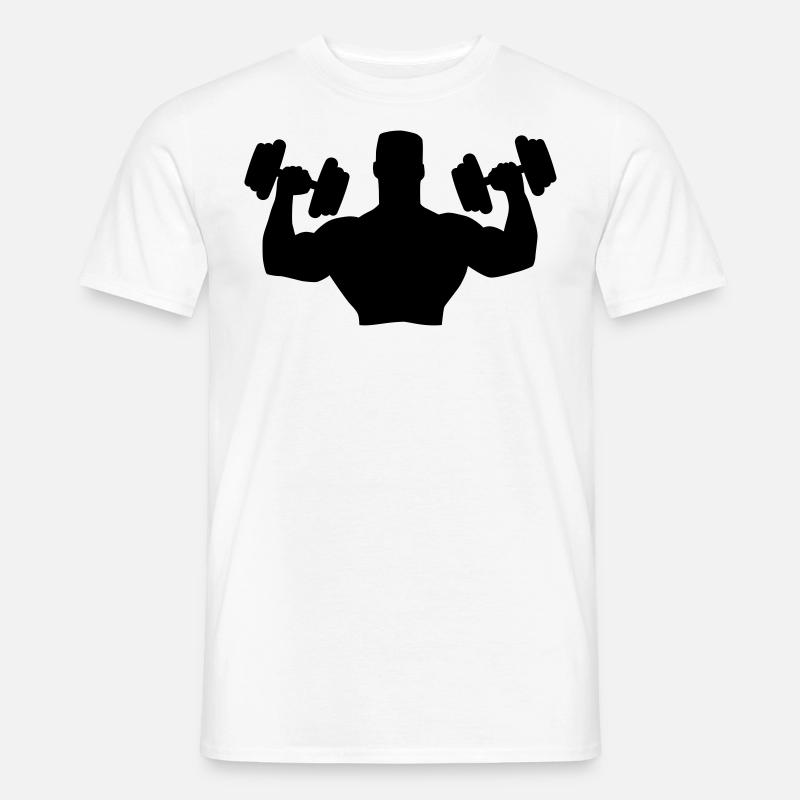 Muscle Man Training - Männer T-Shirt - Weiß