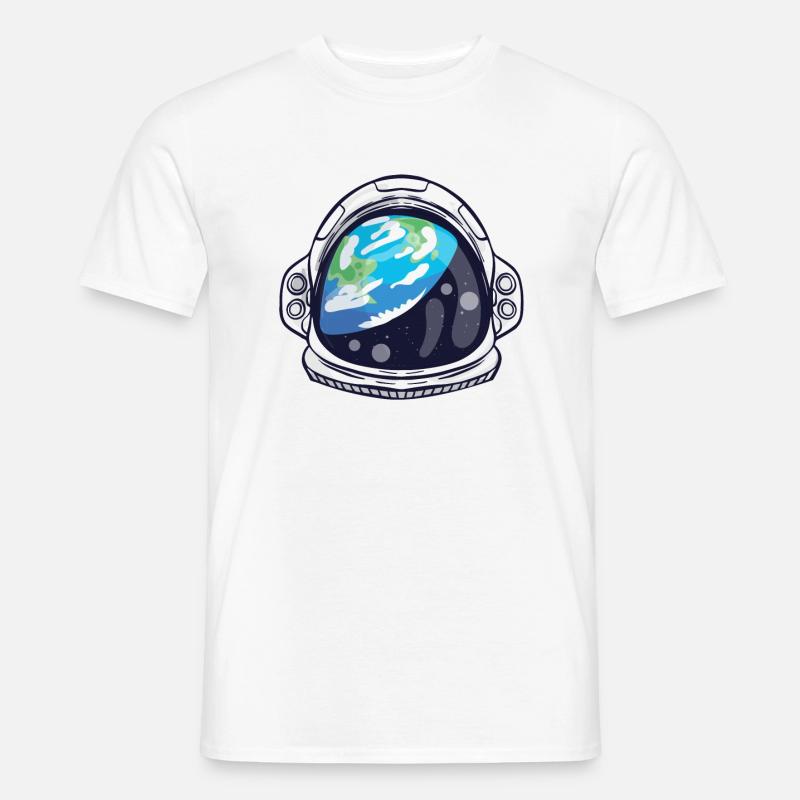 Astronaut helmet space fun all outer space Galaxy - Men’s T-shirt - white