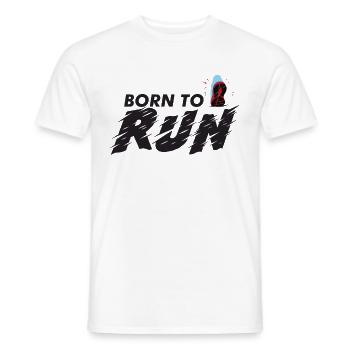 Geboren um zu rennen - Männer T-Shirt - Weiß - Vorne - AI Model Male 178 dark (178cm)