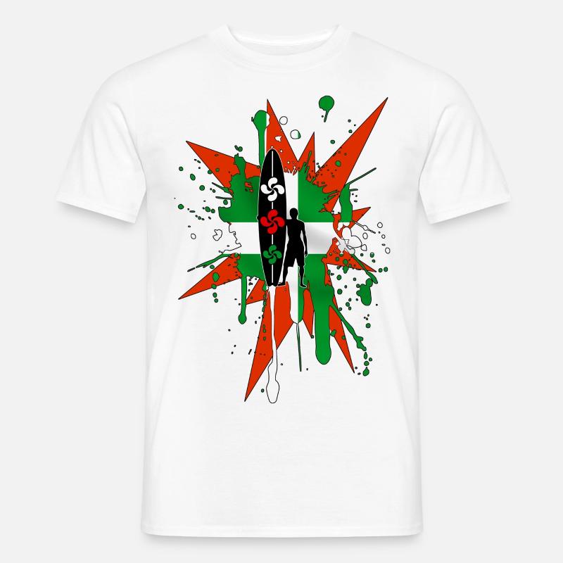 Baskisches Surfen - Männer T-Shirt - Weiß