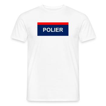 POLIER BAU STELLE ARBEIT GESCHENK POLIZEI OIDA - Männer T-Shirt - Weiß - Vorne - AI Model Male 178 dark (178cm)