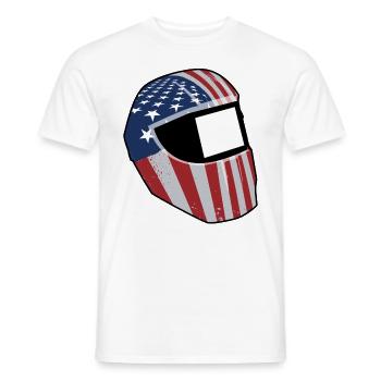 Soudeur USA Casque Soudeur Cadeau Soudeur Ge - T-shirt homme - blanc - Devant - AI Model Male 178 dark (178cm)
