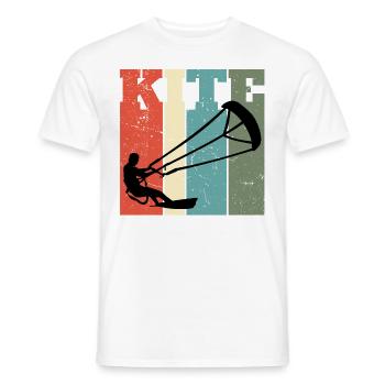 Kitesurf cadeau Kiteboarding Kitesurfer Gesche - T-shirt homme - blanc - Devant - AI Model Male 178 dark (178cm)