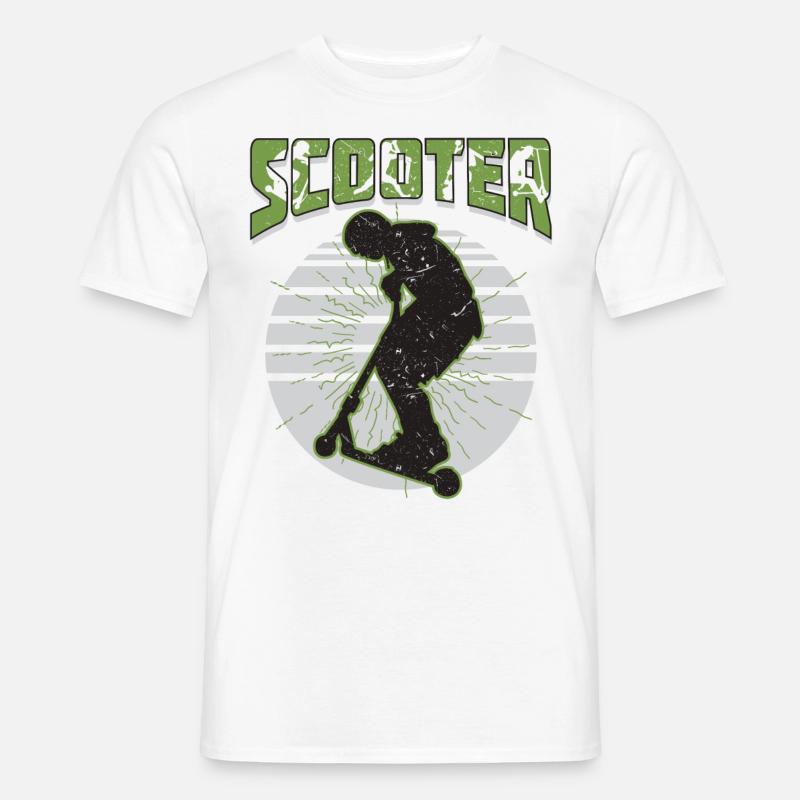 Scooter Stuntscooter Stunt Roller - Männer T-Shirt - Weiß
