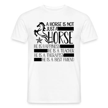 Dictons de cheval Chevaux Cavalier Cheval Sport équestre - T-shirt homme - blanc - Devant - AI Model Male 178 dark (178cm)