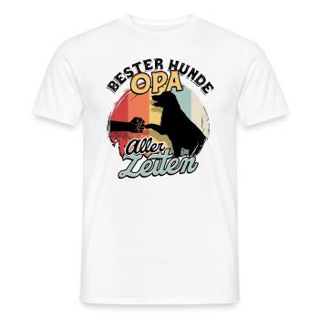 Bester Hunde Opa Aller Zeiten Hundeopa Geschenk - Männer T-Shirt - Weiß - Vorne - AI Model Male 178 dark (178cm)