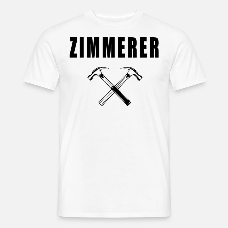 Zimmerer - Männer T-Shirt - Weiß