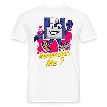 Programmer Retro-diskette Floppy disc - Men's T-Shirt - white - Front - AI Model Male 178 dark (178cm)