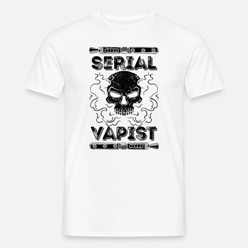 Vaping Serial Vapist E-zigarette - Männer T-Shirt - Weiß