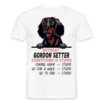 Ohne Gordon Setter ist alles doof - Männer T-Shirt - Weiß - Vorne - AI Model Male 178 dark (178cm)