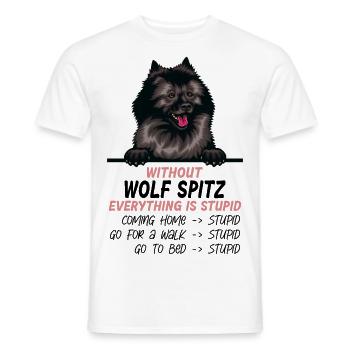 Ohne Wolfsspitz ist alles doof - Männer T-Shirt - Weiß - Vorne - AI Model Male 178 dark (178cm)