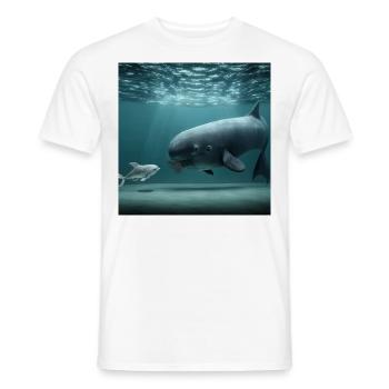 Waal und Baby Geschenk - Männer T-Shirt - Weiß - Vorne - AI Model Male 178 dark (178cm)