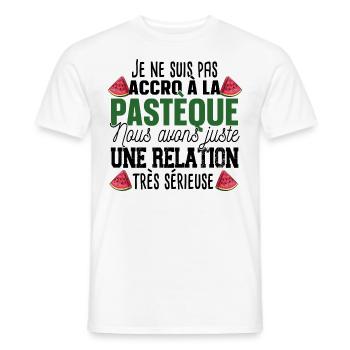 Pastèque Fruit Relation Cadeau Humour Rouge Vert - T-shirt homme - blanc - Devant - AI Model Male 178 dark (178cm)