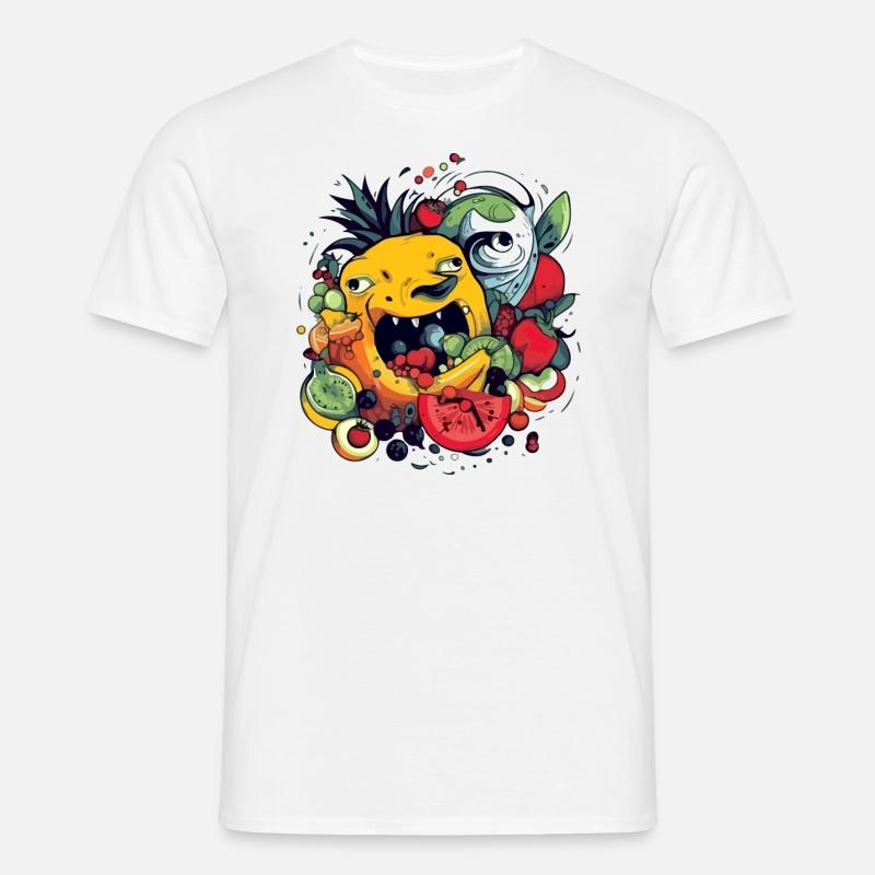 Fruit-devouring pineapple - Men's T-Shirt - white