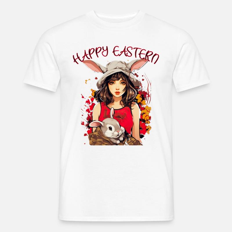 Frohe Ostern Design - Männer T-Shirt - Weiß