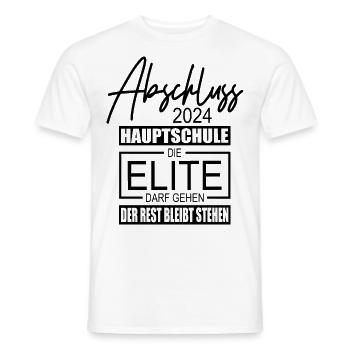 Abschluss 2024 Hauptschule - Männer T-Shirt - Weiß - Vorne - AI Model Male 178 dark (178cm)