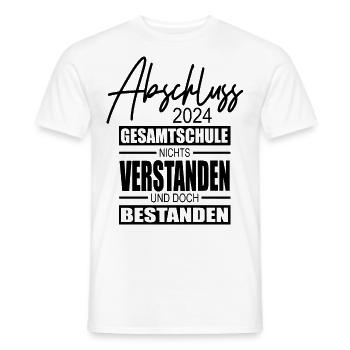 Abschluss 2024 Gesamtschule - Männer T-Shirt - Weiß - Vorne - AI Model Male 178 dark (178cm)